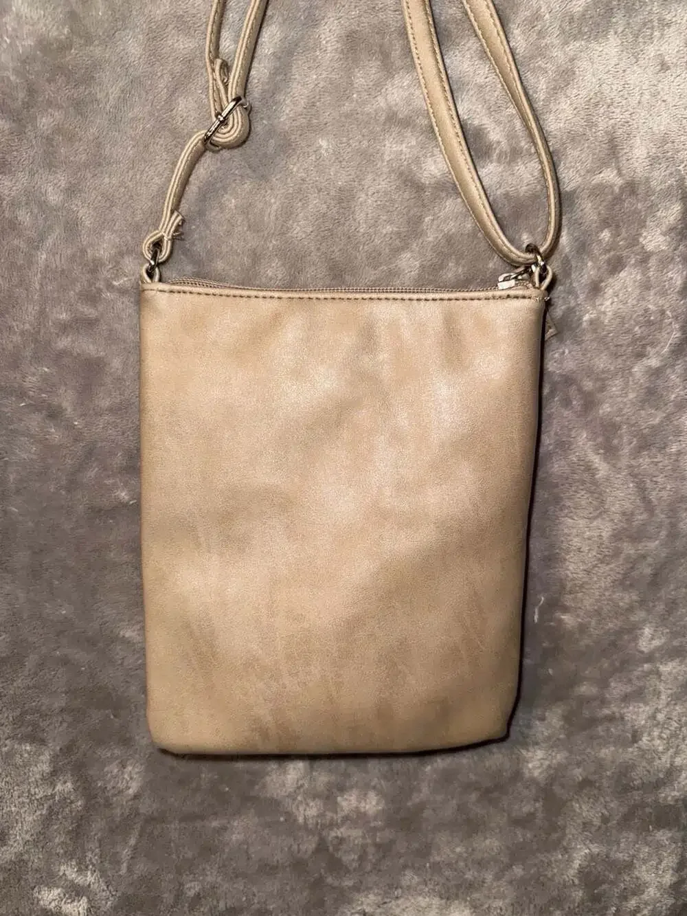Relic Beige Faux Leather Crossbody Bag